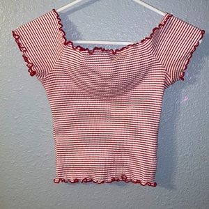 ZARA small fitting off the shoulder crop top